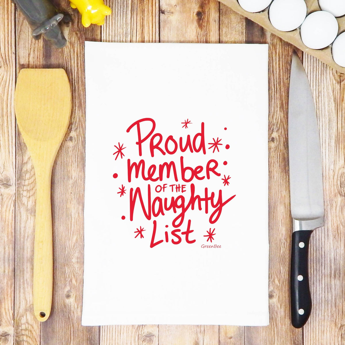 Naughty List Christmas Towel | Tea Towel | Kitchen Tea Towel