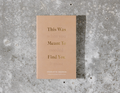 Book titled 'This Was When You Meant to Find You' by Charlotte Freeman on a textured gray surface