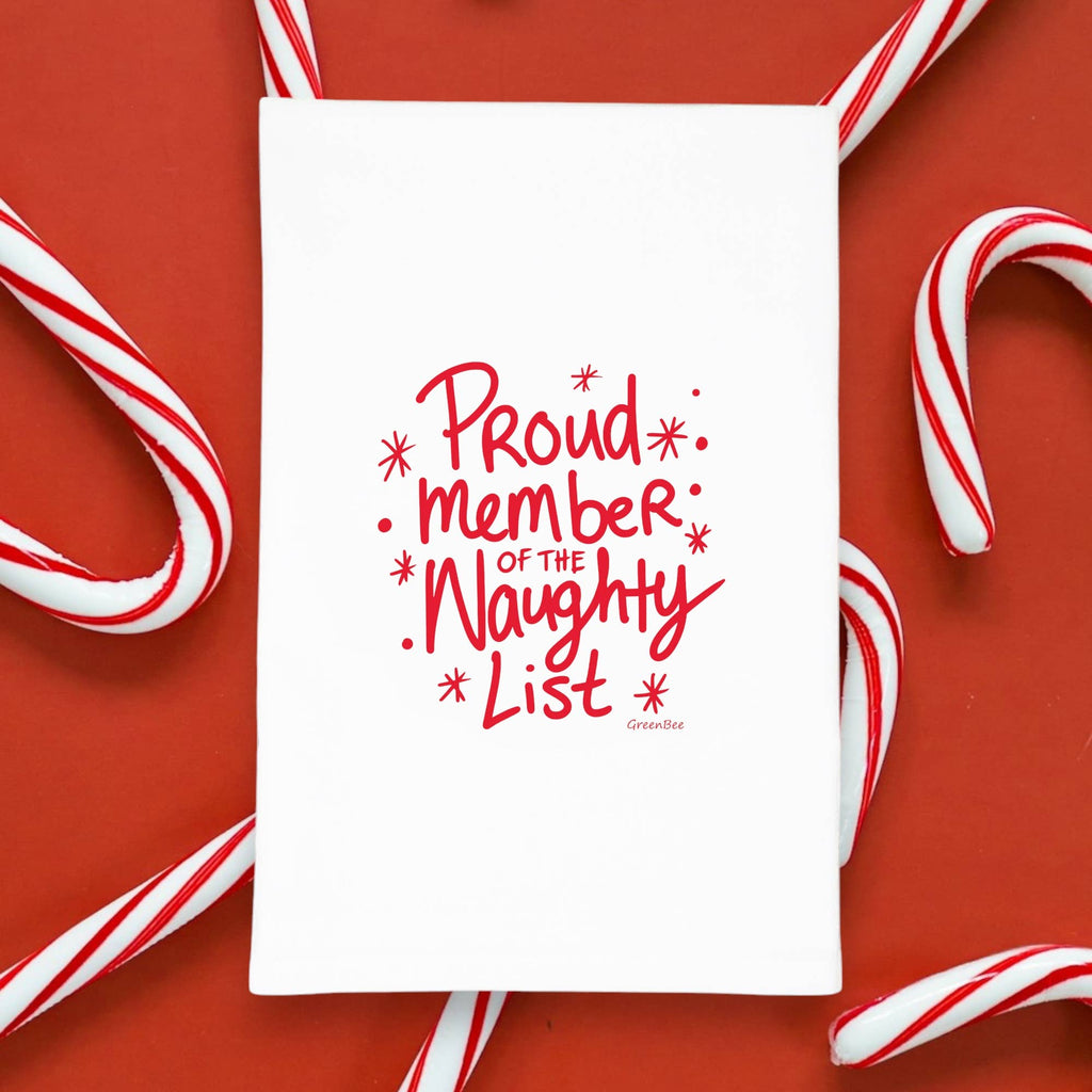 Naughty List Christmas Towel | Tea Towel | Kitchen Tea Towel