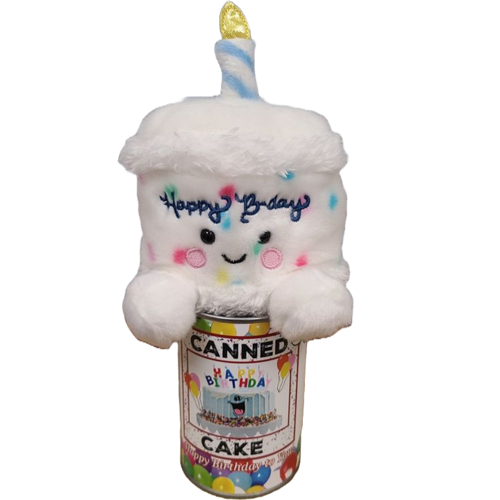 Canned Cake | Happy Birthday to You Gift | Plush B-day Cake